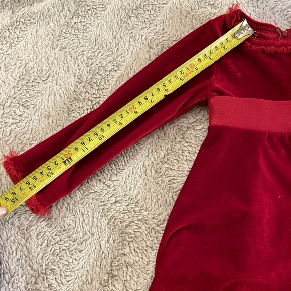 Sophie Rose Girls Dress Sz 3T Red Velevet Dress Christmas Belted - Picture 6 of 8